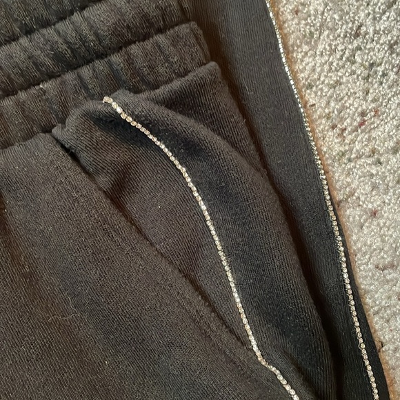 Victoria’s Secret On Point Woman’s Black Bling Joggers Size Large - Picture 4 of 9